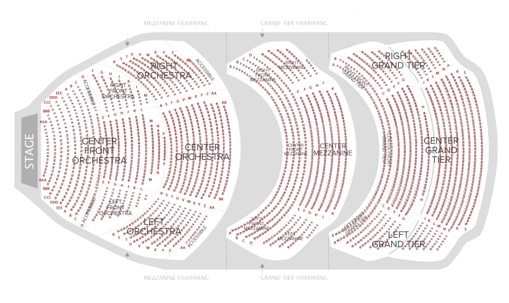 Gwinnett Center Seating Chart Seat Numbers